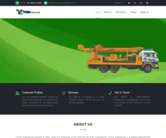 Trishuldrilling.com(Water well Drilling Rig Manufacturer and Exporter) Screenshot