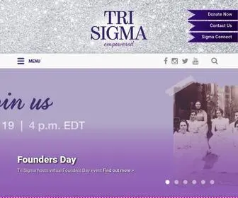 Trisigma.org(The official website of Sigma Sigma Sigma National Sorority. Tri Sigma) Screenshot