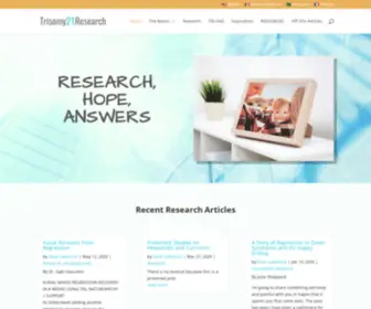 Trisomy21Research.org(Trisomy 21 Research) Screenshot