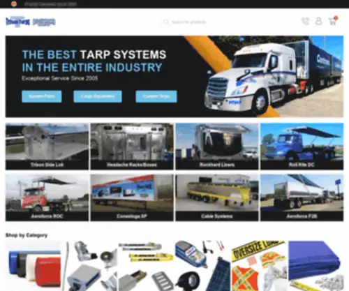 Trisontarps.ca(Trison Tarps Inc) Screenshot