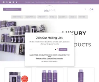 Trissola.com(Trissola luxury hair care products) Screenshot