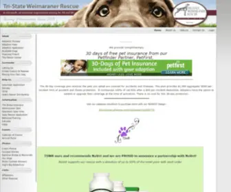 Tristateweimrescue.com(Tri-State Weimaraner Rescue) Screenshot