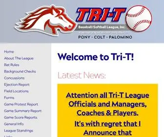 Tritbaseball.net(Tri-T Baseball) Screenshot