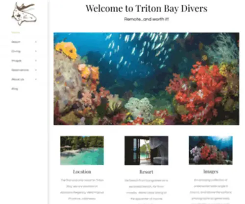 Tritonbaydivers.com(Triton Bay Divers) Screenshot