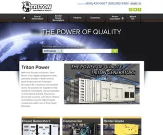 Tritonpower.com(Commercial & Industrial Generators) Screenshot