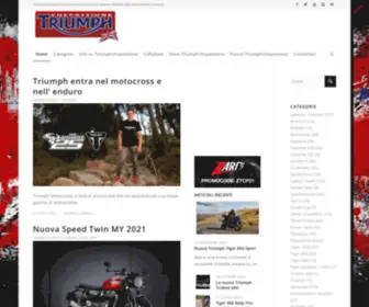 Triumphchepassione.com(Il sito dedicato alle motociclette Triumph) Screenshot