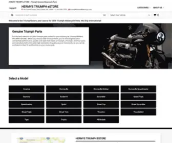 Triumphestore.com(OEM Triumph Genuine Motorcycle Parts) Screenshot