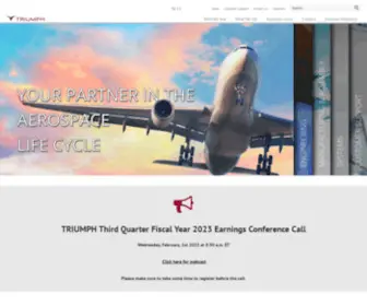 Triumphgroup.com(A global leader in supplying and overhauling aerospace systems and components) Screenshot
