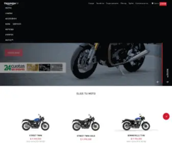 Triumphmotorcycles.cl(Motos Triumph) Screenshot