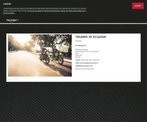 Triumphmotorcycles.ec(Triumphmotorcycles) Screenshot