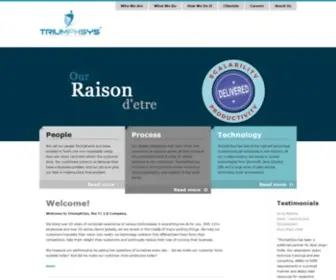 Triumphsys.com(Software development Company) Screenshot