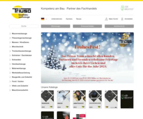 Triuso.de(Startseite / TRIUSO Qualitätswerkzeuge GmbH) Screenshot