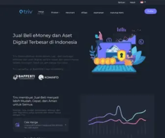 Triv.id(Jual Beli eMoney dan Aset Digital Terbesar di Indonesia) Screenshot