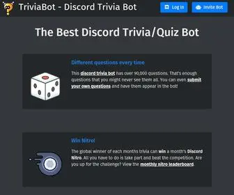 Triviabot.co.uk(TriviaBot Discord Trivia/Quiz Bot by Brainbox.cc) Screenshot