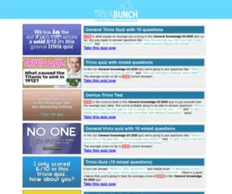 Triviabunch.com(Quizzes) Screenshot