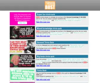 Triviabust.com(Trivia quiz) Screenshot