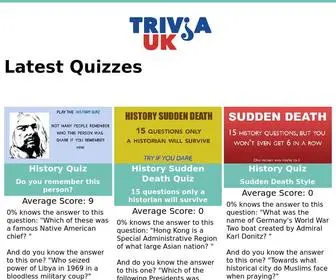 Triviauk.com(Trivia UK Home) Screenshot