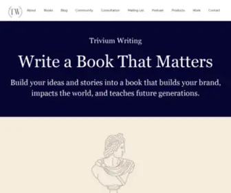 Triviumwriting.com(Build your ideas and stories into a book) Screenshot