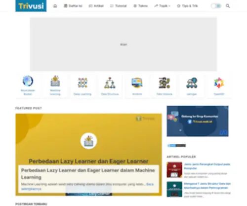 Trivusi.web.id(Blog Teknologi dan Informatika) Screenshot