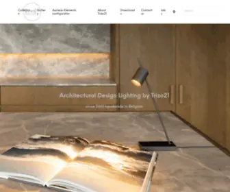 Trizo21.com(Architectural Design Lighting handmade in Belgium) Screenshot