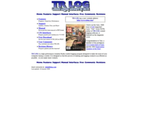 Trlog.com(Official Home Page for TR LOG by N6TR) Screenshot