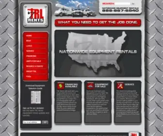 TRlrents.com(Nationwide equipment rentals) Screenshot