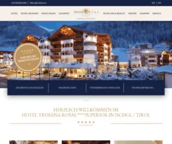 Trofana-Royal.at(Hotel Trofana Royal Ischgl) Screenshot