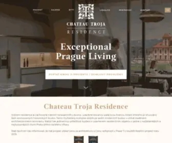 Trojaresidence.cz(Chateau Troja) Screenshot