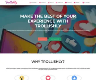 Trollishly.com(Buy views) Screenshot