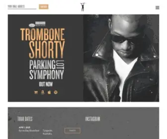 Tromboneshorty.com(Trombone Shorty) Screenshot