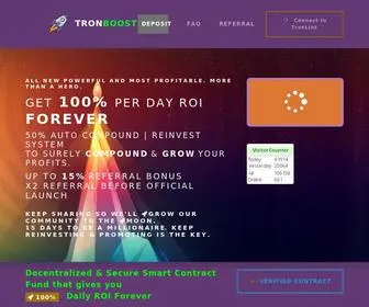 Tronboost.xyz(TronBoost 100% Daily Forever) Screenshot