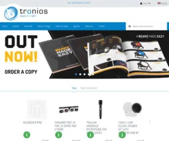 Tronios.com(Sound & Light distributor) Screenshot