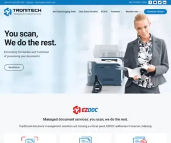 Tronitech.com(Full-Service Document Capture and Processing Software) Screenshot