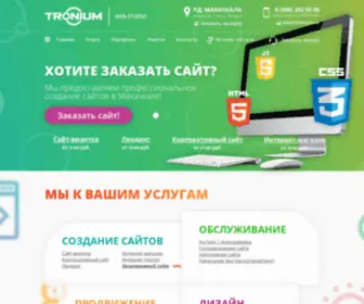 Tronium.ru(создание сайтов в Махачкале с умным дизайном) Screenshot