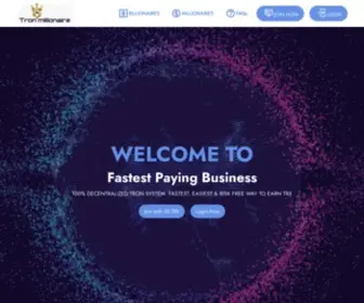 Tronmillionaire.io(DECENTRALIZED SMART CONTRACT) Screenshot