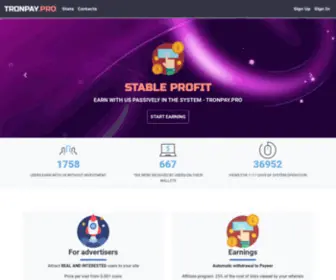 Tronpay.pro(Earn cryptocurrency online) Screenshot