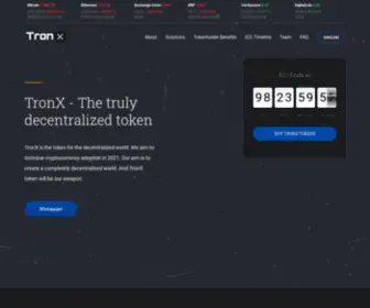 Tronxtoken.com(TronX) Screenshot