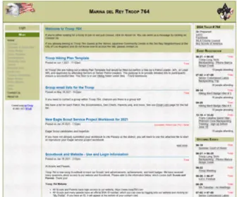 Troop764.com(Marina del Rey BSA Troop 764) Screenshot