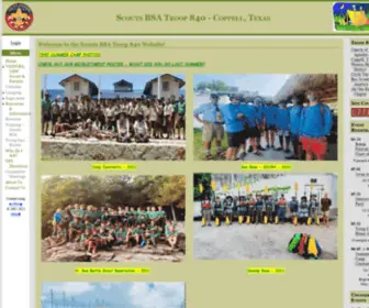 Troop840.org(Scouts BSA Troop 840) Screenshot