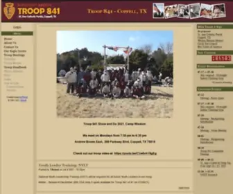 Troop841.org(Boy Scout Troop 841) Screenshot