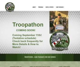 Troopathon.org(Troopathon Care Packages for Our Heroes) Screenshot