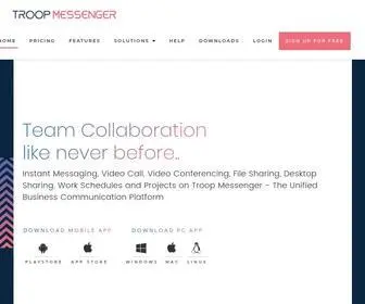 Troopmessenger.com(Troop Messenger) Screenshot