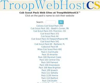 Troopwebhostcs.org(TroopWebHostCS Subscriber List Index) Screenshot
