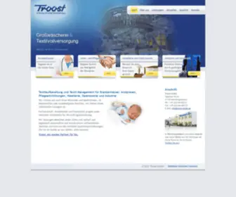 Troost-GMBH.de(Troost Großwäscherei & Textilvollversorgung in Mönchengladbach) Screenshot