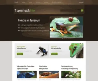 Tropenfrosch.info(Pfeilgiftfrösche und Taggeckos) Screenshot