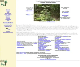 Tropengarten.com(Hardy exotics) Screenshot