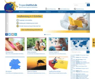 Tropeninstitut.de(Reisemedizinische Infos und Beratung für 350 Reiseländer) Screenshot