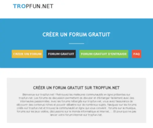 Tropfun.net(Créer un forum gratuit) Screenshot