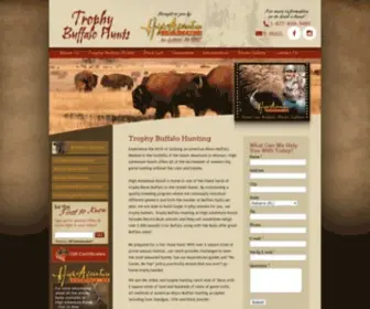 Trophybuffalohunt.com(Buffalo Hunting at High Adventure Bison Hunting Ranch) Screenshot