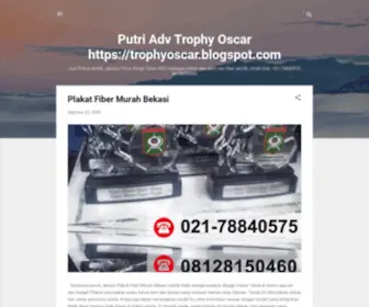Trophyoscar.blogspot.com(Jual Plakat Akrilik Jakarta Timur Harga Tahun 2021) Screenshot
